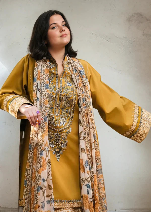 LAAM-3PC DHANAK HEAVY EMBROIDERED SUIT GUL14