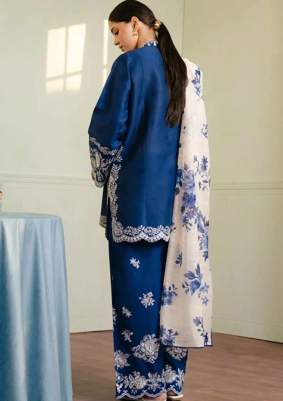 ZARA SHAHJAHAN-3PC DHANAK HEAVY EMBROIDERED SUIT GUL16