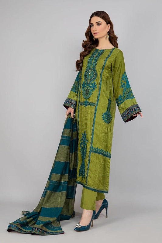MARIA B-3PC DHANAK EMBROIDERED SUIT-GUL39