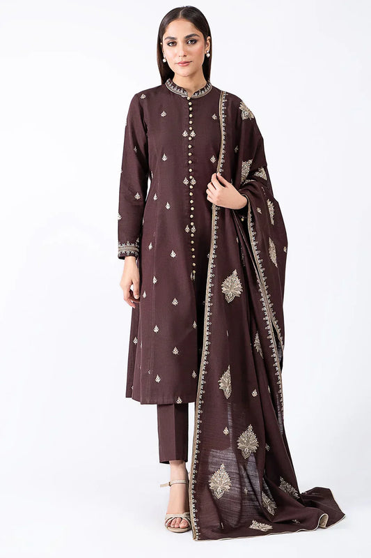 KAYSERIA-3PC DHANAK EMBROIDERED GUL51