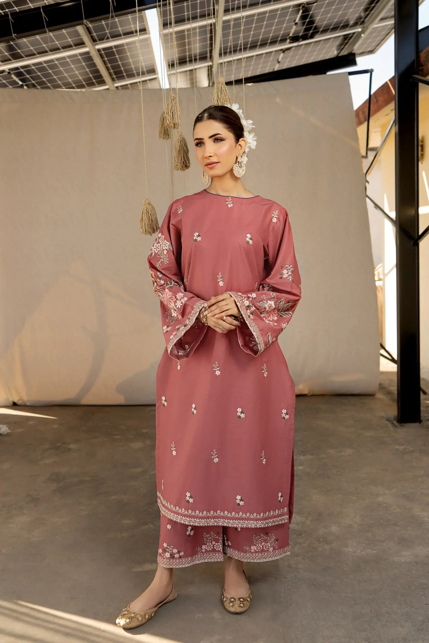 URGE - 2PC DHANAK EMBROIDERED SUIT GUL01